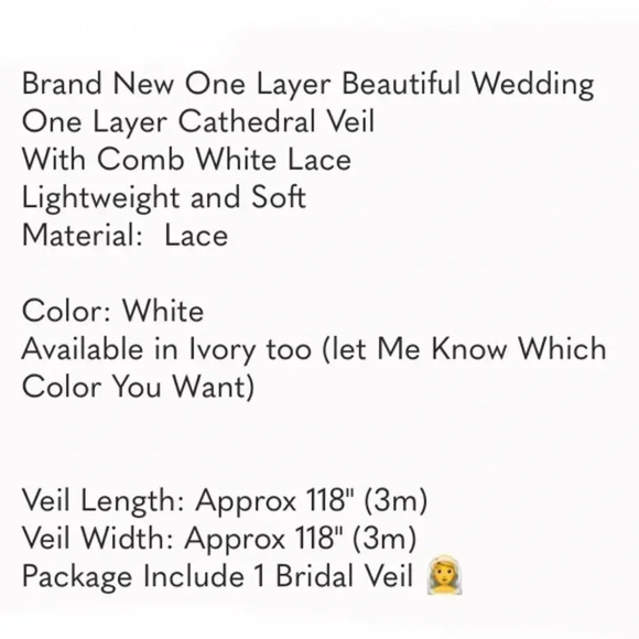 Elegant White Bridal Veil - Picture 15 of 15